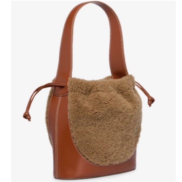 STAUD Cinch Shearling Bucket Bag, originally $475, excellent condition - Picture 6 of 9